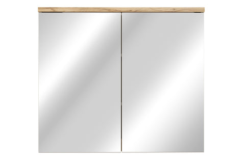 Spiegelschrank Balvina Kaschmir matt 80 × 70 × 20 cm mit 2 Türen – Ansicht 2