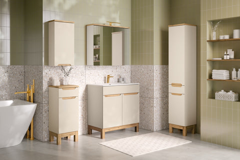 Spiegelschrank Balvina Kaschmir matt 80 × 70 × 20 cm mit 2 Türen – Ansicht 6