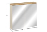 Spiegelschrank Balvina Kaschmir matt 80 × 70 × 20 cm mit 2 Türen – Ansicht 8