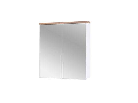 Spiegelschrank Balvina Weiß 60 × 70 × 20 cm mit 2 Türen