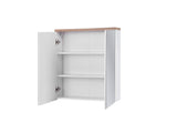 Spiegelschrank Balvina Weiß 60 × 70 × 20 cm mit 2 Türen – Ansicht 3