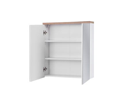 Spiegelschrank Balvina Weiß 60 × 70 × 20 cm mit 2 Türen – Ansicht 3