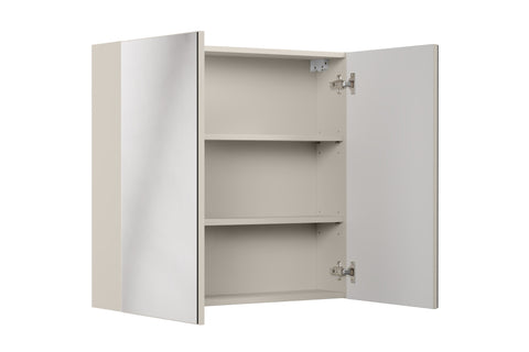 Spiegelschrank Bellisa Kaschmir matt 80 × 75 × 19 cm mit 2 Türen – Ansicht 3