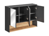 Spiegelschrank Bornella Cosmos Grau 100 × 75 × 25 cm mit 3 Türen – Ansicht 2