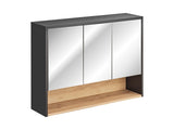 Spiegelschrank Bornella Cosmos Grau 100 × 75 × 25 cm mit 3 Türen – Ansicht 3