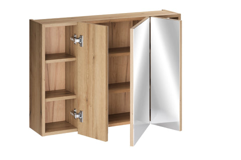 Spiegelschrank Novira Coast Evoke Eiche 80 × 57 × 20 cm mit 3 Türen – Ansicht 3