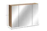 Spiegelschrank Novira Coast Evoke Eiche 80 × 57 × 20 cm mit 3 Türen – Ansicht 6