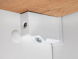 Spiegelschrank Platora Weiß, Golden Craft Eiche 94 × 72 × 20 cm mit 3 Türen – Ansicht 2