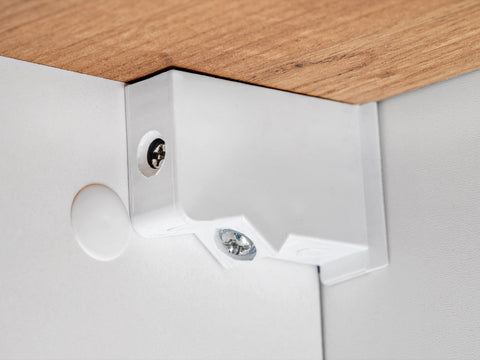 Spiegelschrank Platora Weiß, Golden Craft Eiche 94 × 72 × 20 cm mit 3 Türen – Ansicht 2