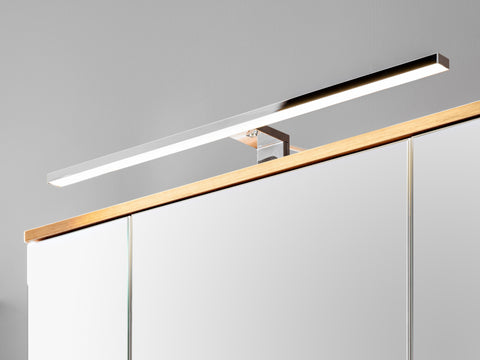 Spiegelschrank Platora Weiß, Golden Craft Eiche 94 × 72 × 20 cm mit 3 Türen – Ansicht 3