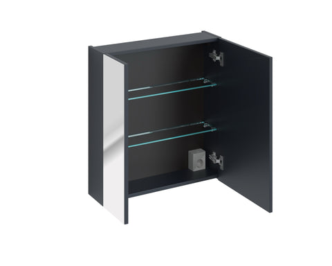 Spiegelschrank Santora Indigoblau 60 × 65 × 17 cm mit 2 Türen – Ansicht 3