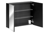 Spiegelschrank Santora Schwarz matt 80 × 65 × 17 cm mit 2 Türen – Ansicht 3