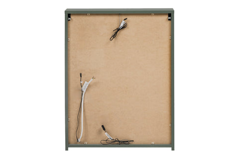 Spiegelschrank Sombrela Schilfgrün 60 × 78 × 19 cm mit 2 Türen, mit LED-Beleuchtung – Ansicht 4