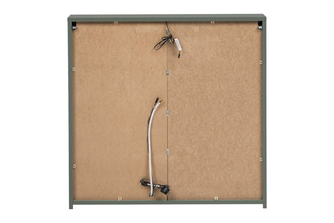 Spiegelschrank Sombrela Schilfgrün 80 × 78 × 19 cm mit 2 Türen, mit LED-Beleuchtung – Ansicht 4