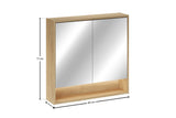 Spiegelschrank Violetta Cremona Eiche 80 × 76,8 × 18,8 cm mit 2 Türen – Ansicht 8