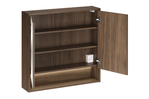 Spiegelschrank Violetta Walnuss Villa 80 × 76,8 × 18,8 cm mit 2 Türen – Ansicht 3