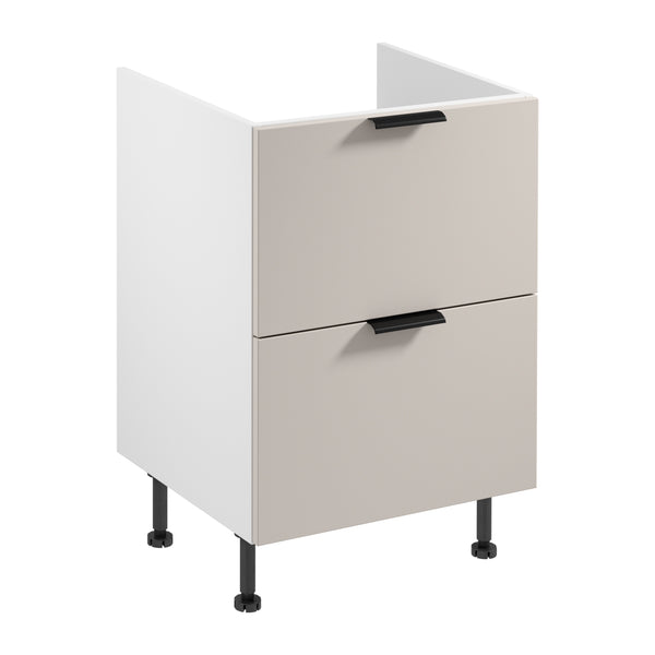 Spülenunterschrank D60IN AX – Sorento Weiß Beige – Perfekte Organisation für Ihre Utensilien.