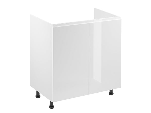 Spülschrank 80 cm – Velmora D80Z – Weiß / Hochglanz