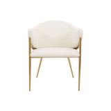 Stuhl Hillora Golden legs, Pearl white – Ansicht 2