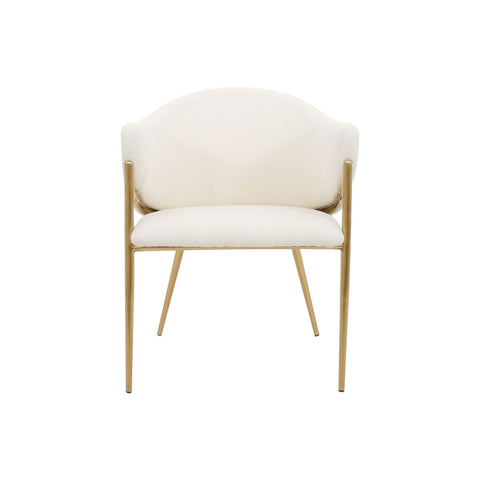 Stuhl Hillora Golden legs, Pearl white – Ansicht 2