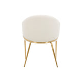 Stuhl Hillora Golden legs, Pearl white – Ansicht 4