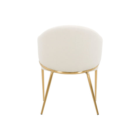 Stuhl Hillora Golden legs, Pearl white – Ansicht 4
