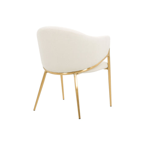 Stuhl Hillora Golden legs, Pearl white – Ansicht 5