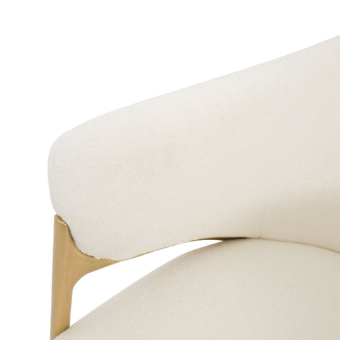 Stuhl Hillora Golden legs, Pearl white – Ansicht 6