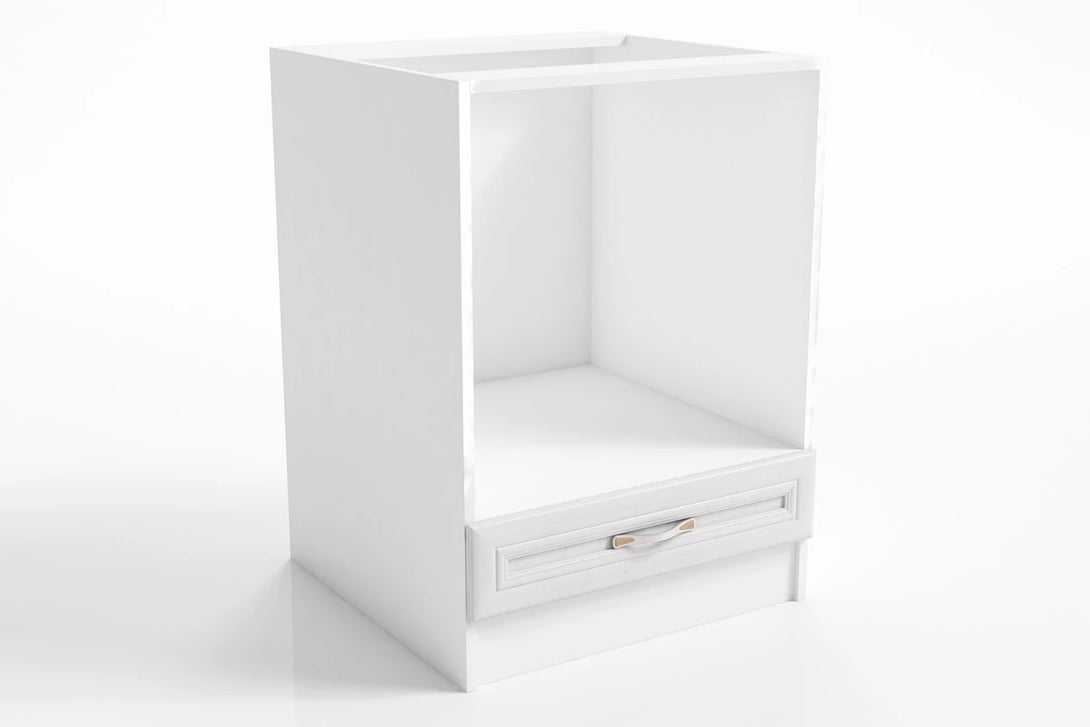 Eleganter Herdumbauschränk D60ZK - Sycylia Weiß - Optimaler Stauraum für jede Küche - ROYAL24_MARKT