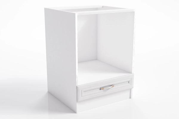 Eleganter Herdumbauschränk D60ZK - Sycylia Weiß - Optimaler Stauraum für jede Küche - ROYAL24_MARKT