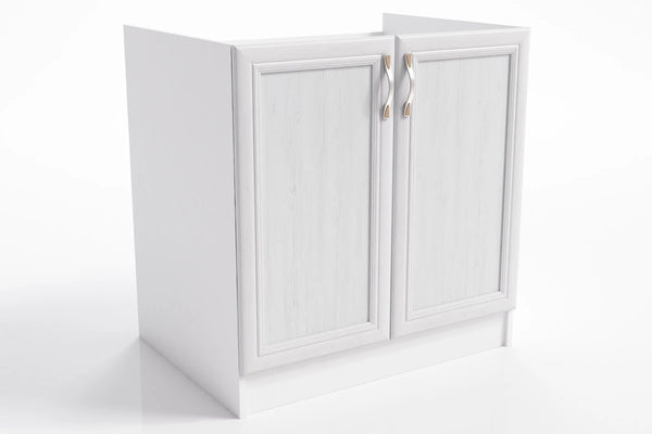 Eleganter Spülenschrank- D80Z - Sycylia Weiß - Funktionalität und Stil für Ihre Küche - ROYAL24_MARKT