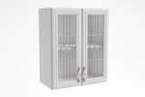 Glashängeschrank G60S - Sycylia Weiß - Charmantes Design für eine gemütliche Atmosphäre. - ROYAL24_MARKT