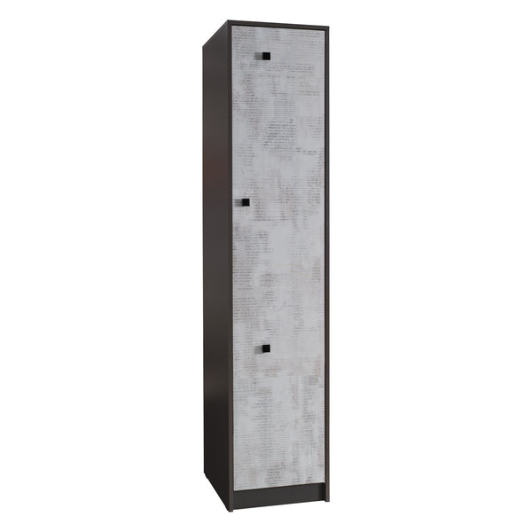 Tommy Hochschrank schmal 50 cm mit 1 Tür – Graphit / Enigma