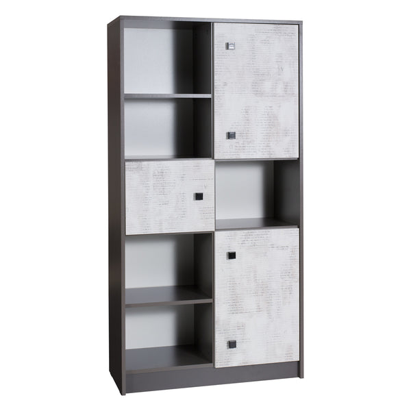Tommy Regal 80 cm mit 3 Türen – Graphit / Enigma