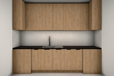 U-Küche Sorento Sonoma Eiche – 298 × 214 × 199 cm – KÜ-SOR-006 – Wand A frontal