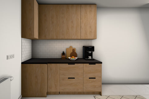 U-Küche Sorento Sonoma Eiche – 298 × 214 × 199 cm – KÜ-SOR-006 – Wand C frontal