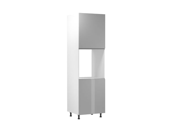 Umbauschrank 60 cm – Velmora D60P P/L Grau/Hochglanz
