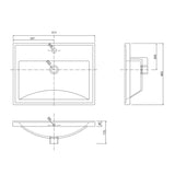 Badezimmer Set - Rietti 60 cm - Weiß Hochglanz - ROYAL24_MARKT
