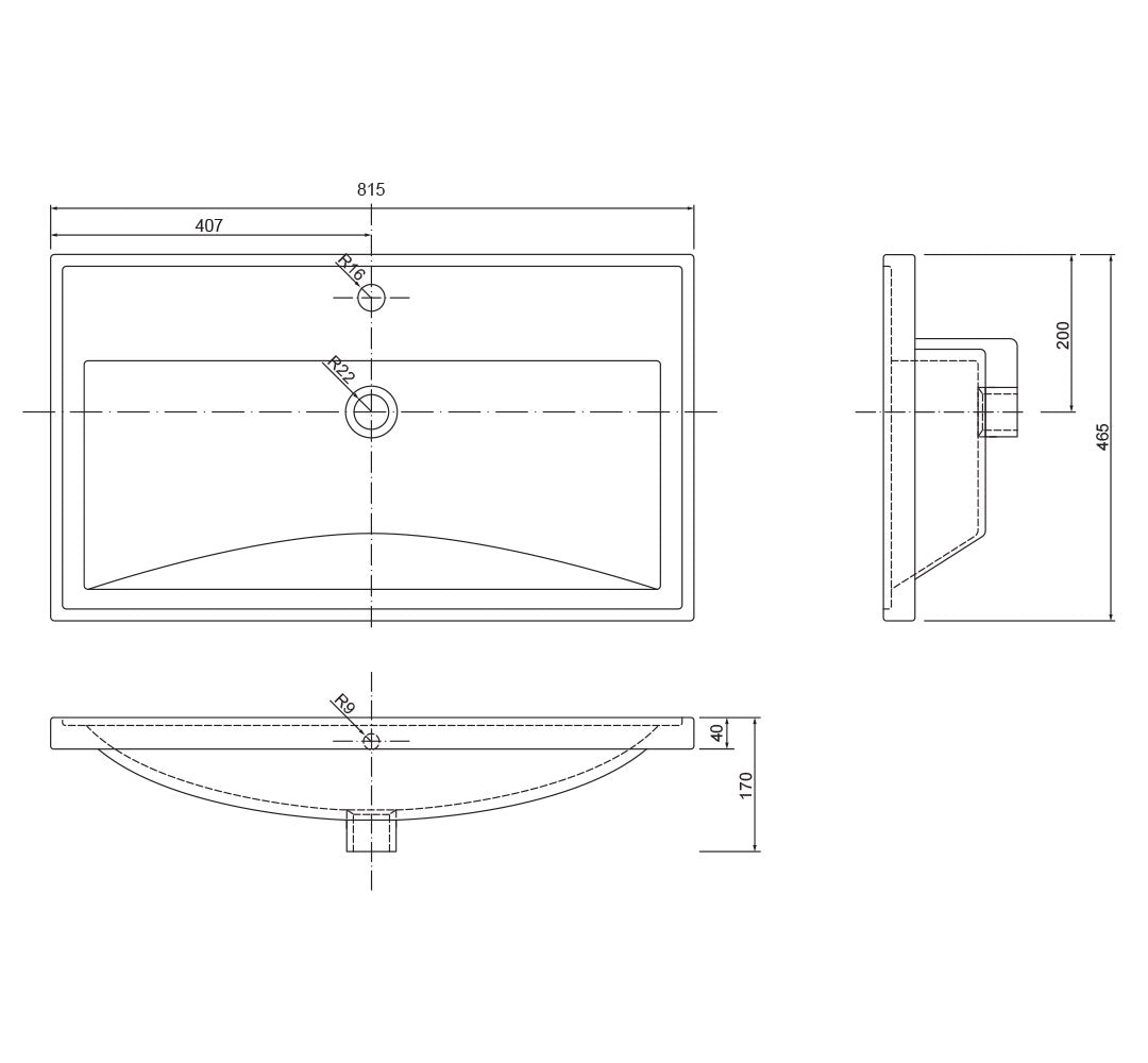 Badezimmer - WASHBASIN - NANU 80,60 cm