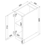 Unterschrank D30 P/L – Kendro – Funktionales Küchenelement – Ansicht 5