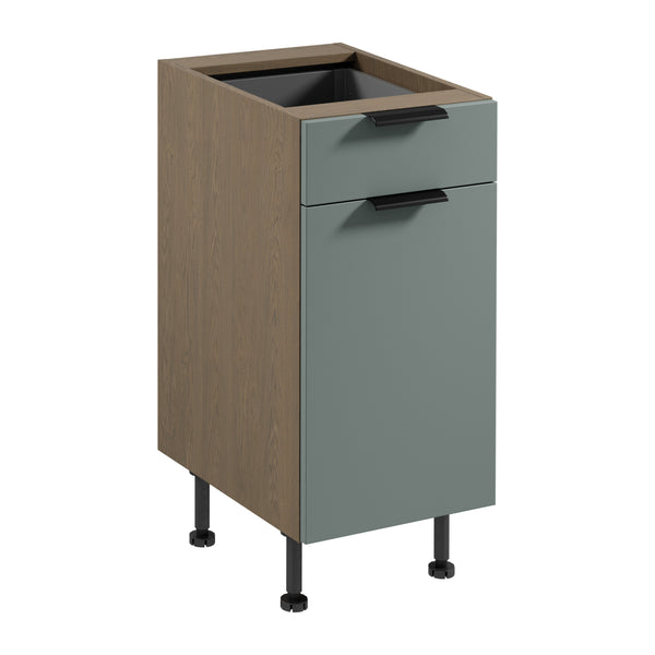 Unterschrank D40S1 P/L – Sorento Grün – Funktionale Aufbewahrung in modernem Stil.