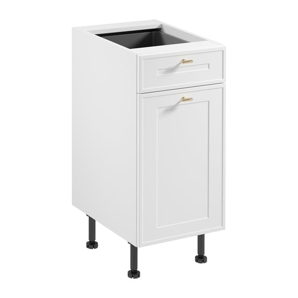 Unterschrank D40S1 P/L – Sorento Weiß – Leicht und stilvoll für moderne Küchen.