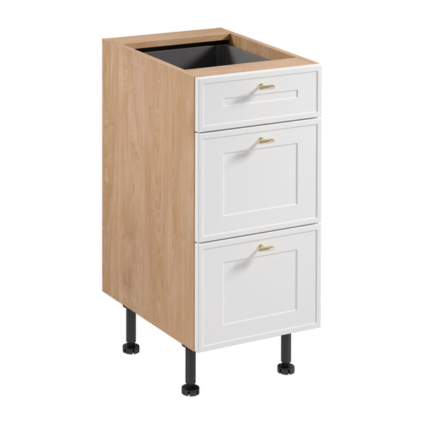 Unterschrank D40S3 AX – Sorento Sonoma Eiche Weiß