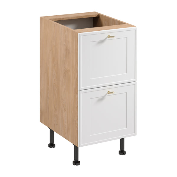 Unterschrank D45S2 AX – Sorento Sonoma Eiche Weiß – Passendes Design für Ihre Küchengeräte.