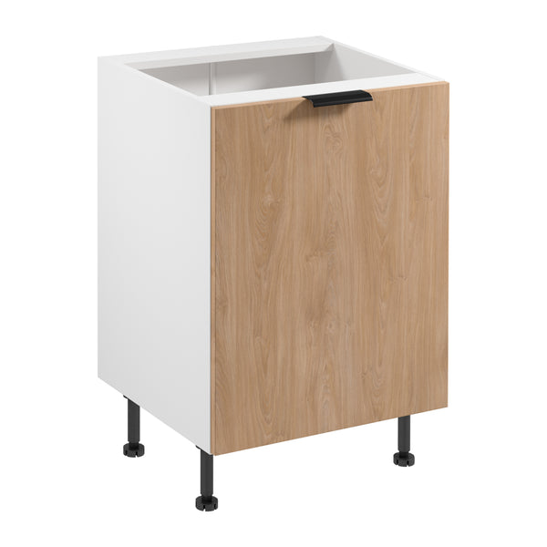Unterschrank D60 P/L – Sorento Weiß Sonoma Eiche – Einfaches Design mit effizienter Lagerung.