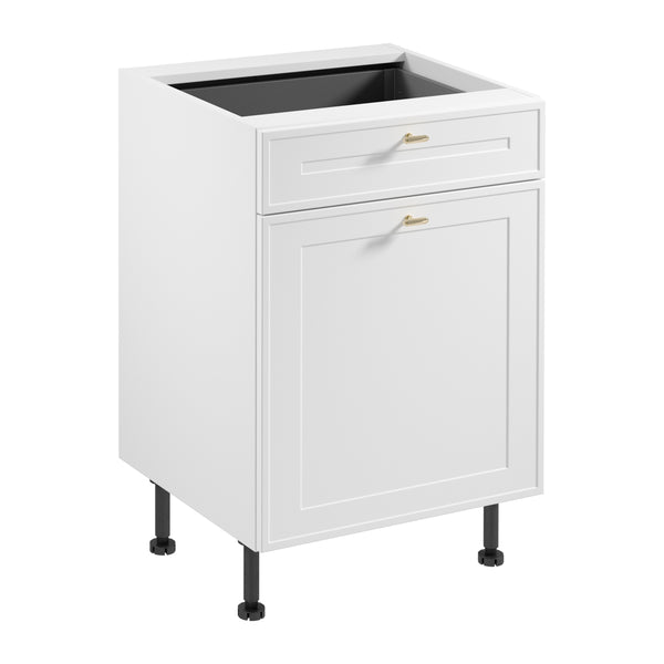 Unterschrank D60S1 P/L AX – Sorento Weiß – Stilvoller Unterschrank für Ihre Küche.