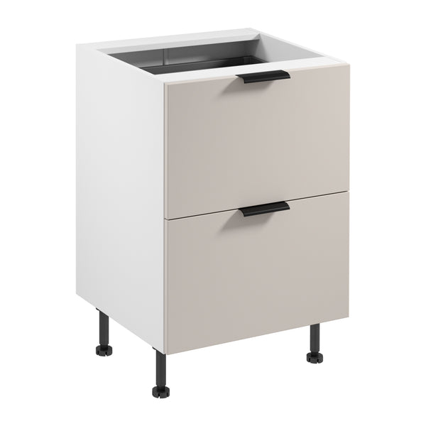 Unterschrank D60S2+1 AX – Sorento Weiß Beige – Ordnung und Stil vereint.