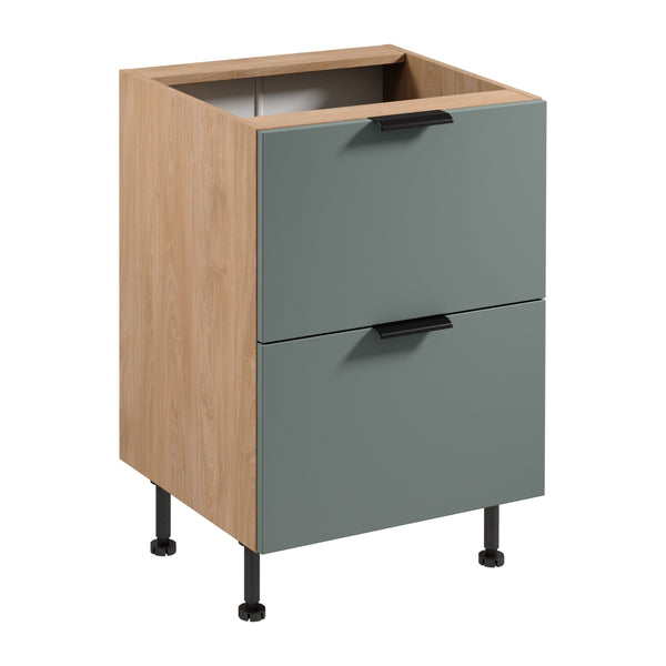Unterschrank D60S2 AX – Sorento Grün Sonoma Eiche – Funktional, platzsparend und stilvoll.