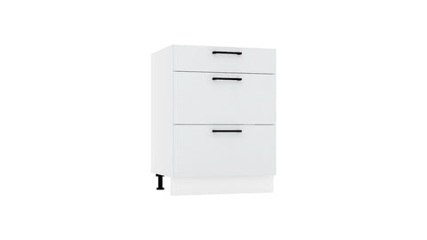 Unterschrank D60S3 – Dnoria – 3 Schubladen für effiziente Organisation – Ansicht 4