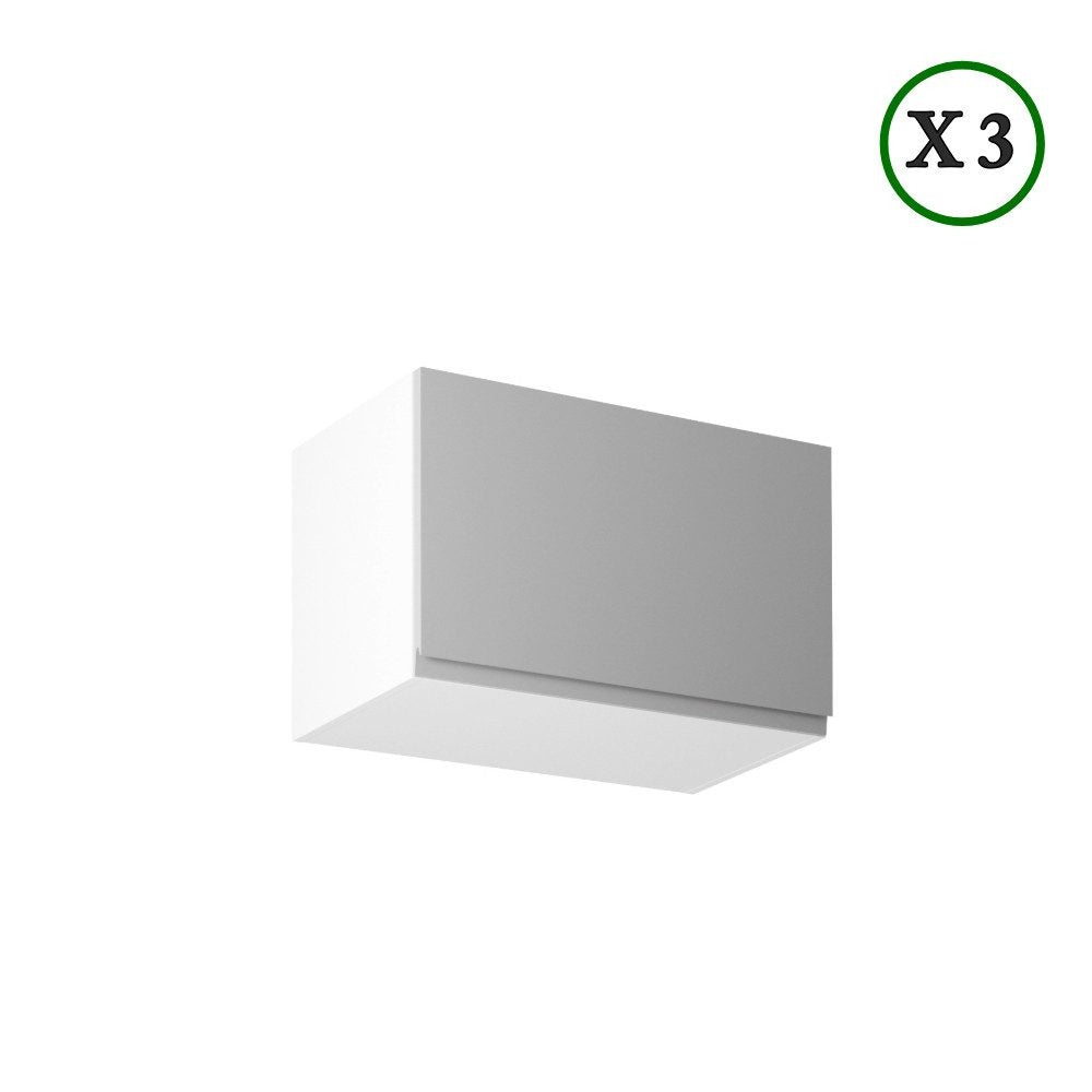 Winkelküche - L-Form Aspen - Grau (Hochglanz) - K31-G300×240 cm - ROYAL24_MARKT